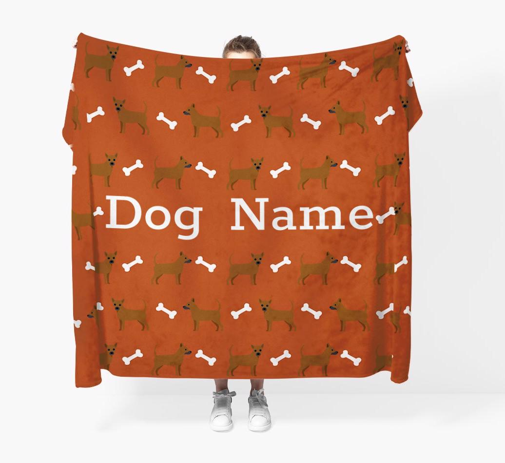 'Bone Pattern' - Personalized {breedFullName} Blanket