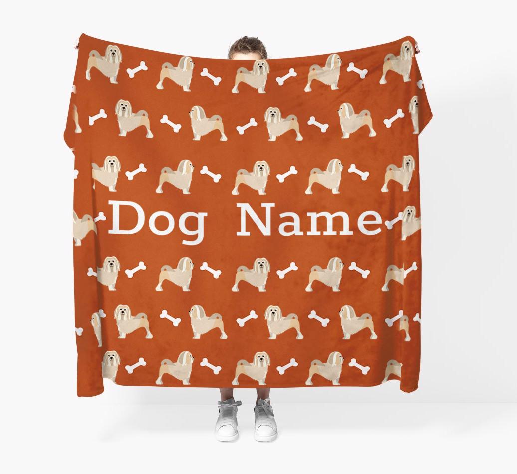 'Bone Pattern' - Personalized {breedFullName} Blanket