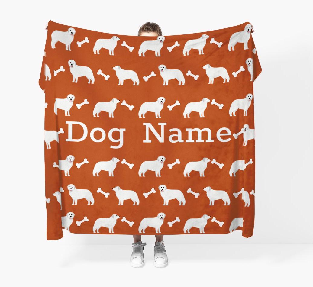 'Bone Pattern' - Personalized {breedFullName} Blanket