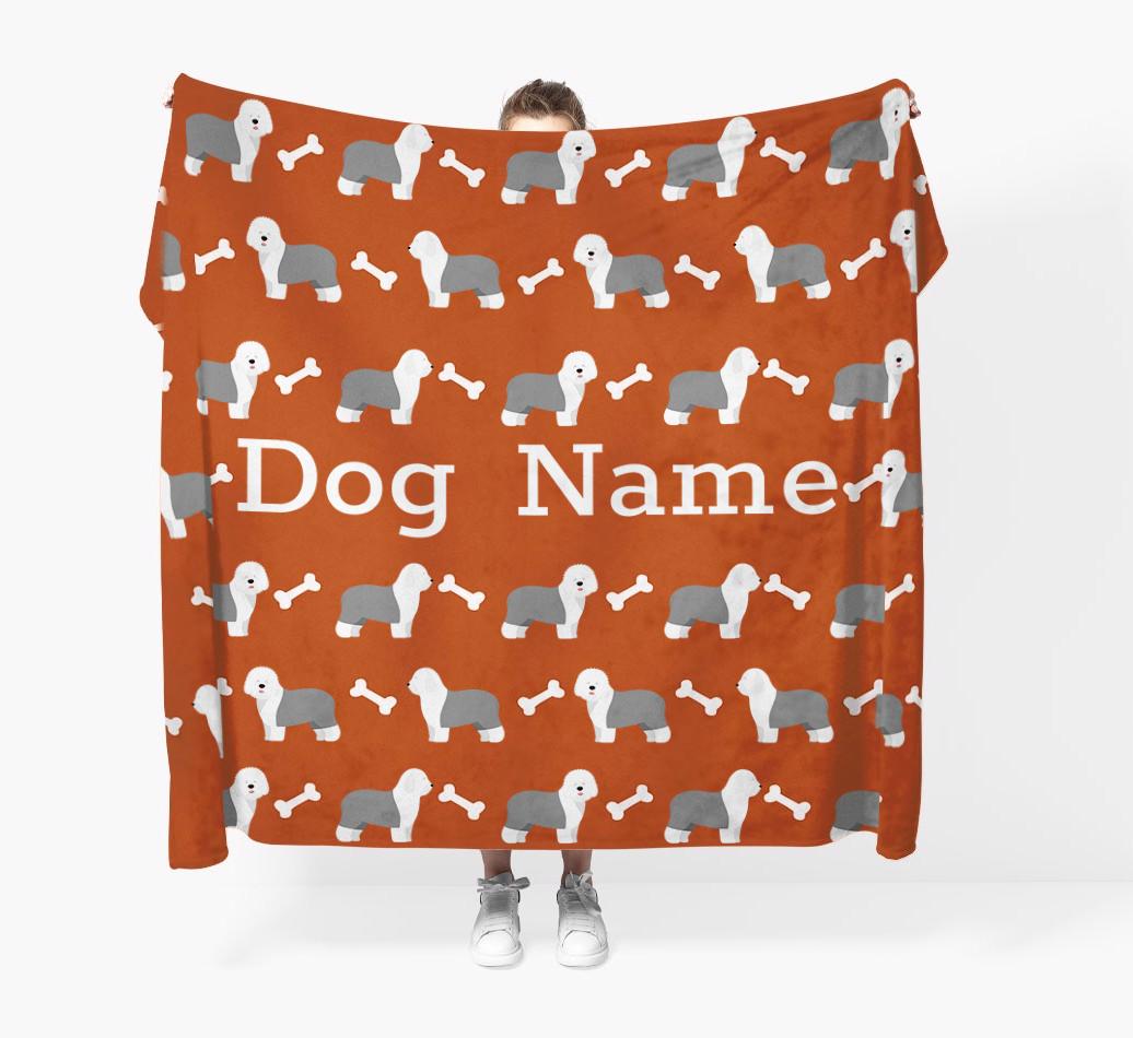 'Bone Pattern' - Personalized {breedFullName} Blanket