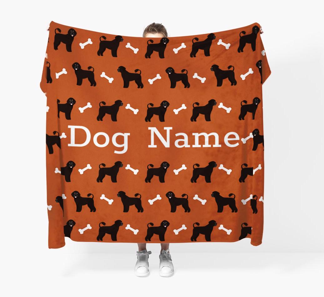 'Bone Pattern' - Personalized {breedFullName} Blanket