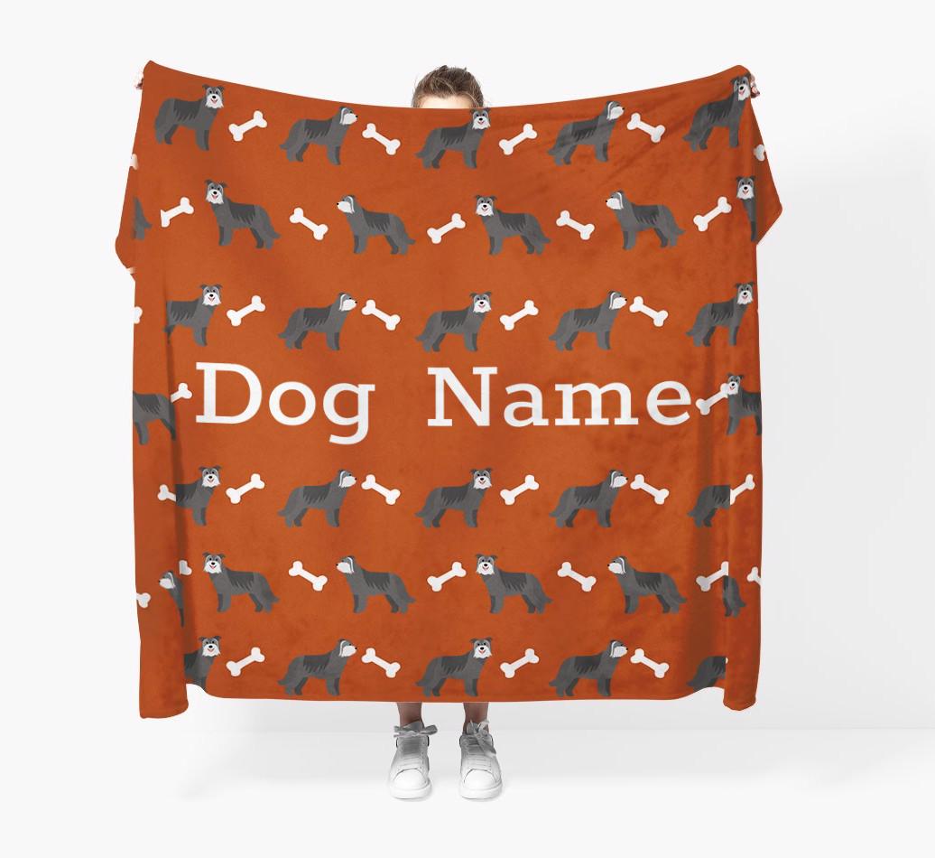'Bone Pattern' - Personalized {breedFullName} Blanket