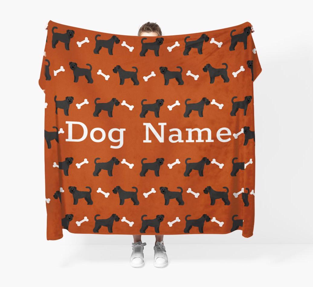 'Bone Pattern' - Personalized {breedFullName} Blanket
