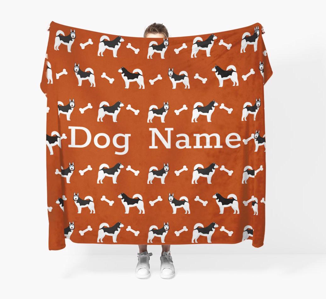 'Bone Pattern' - Personalized {breedFullName} Blanket