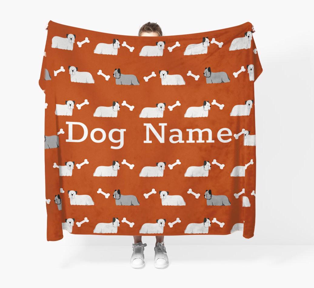 'Bone Pattern' - Personalized {breedFullName} Blanket