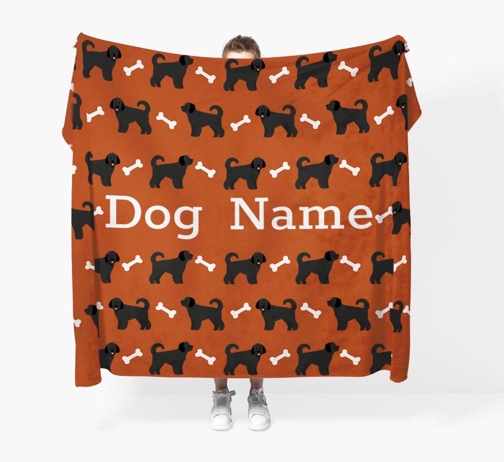 'Bone Pattern' - Personalized {breedFullName} Blanket