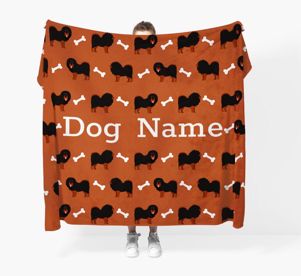 'Bone Pattern' - Personalized {breedFullName} Blanket