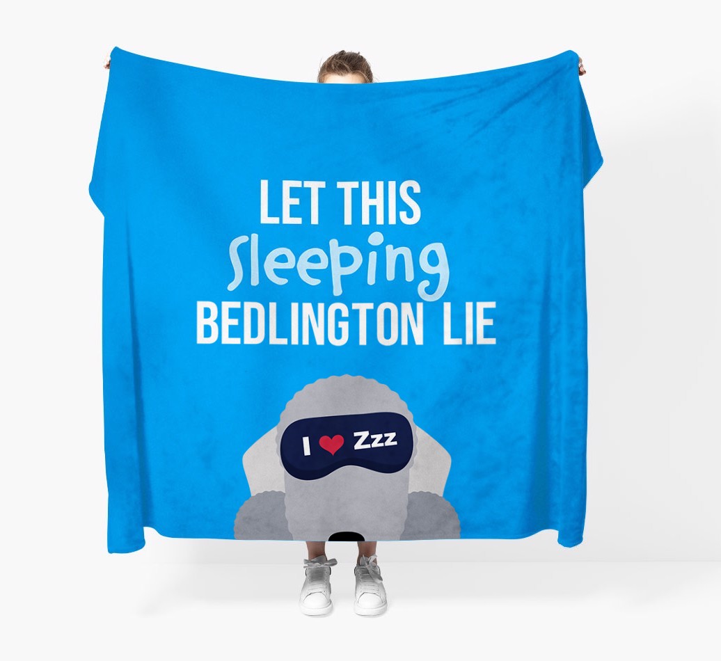 'Let that sleepy dog lie' - Personalized {breedFullName} Blanket
