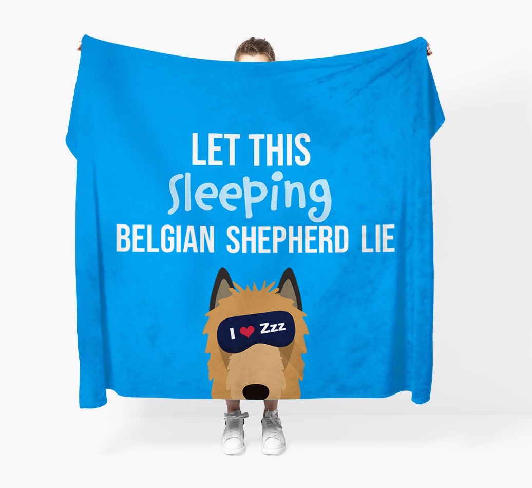 'Let that sleepy dog lie' - Personalised {breedFullName} Blanket