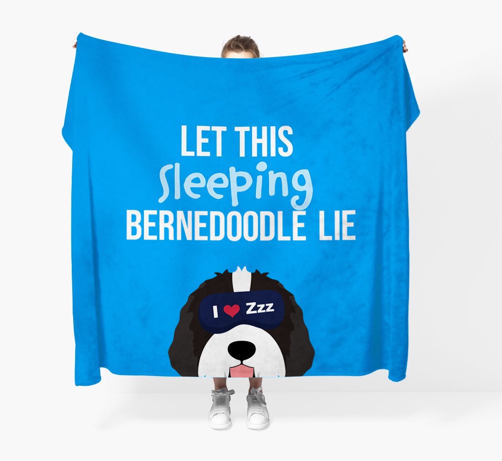 'Let that sleepy dog lie' - Personalised {breedFullName} Blanket