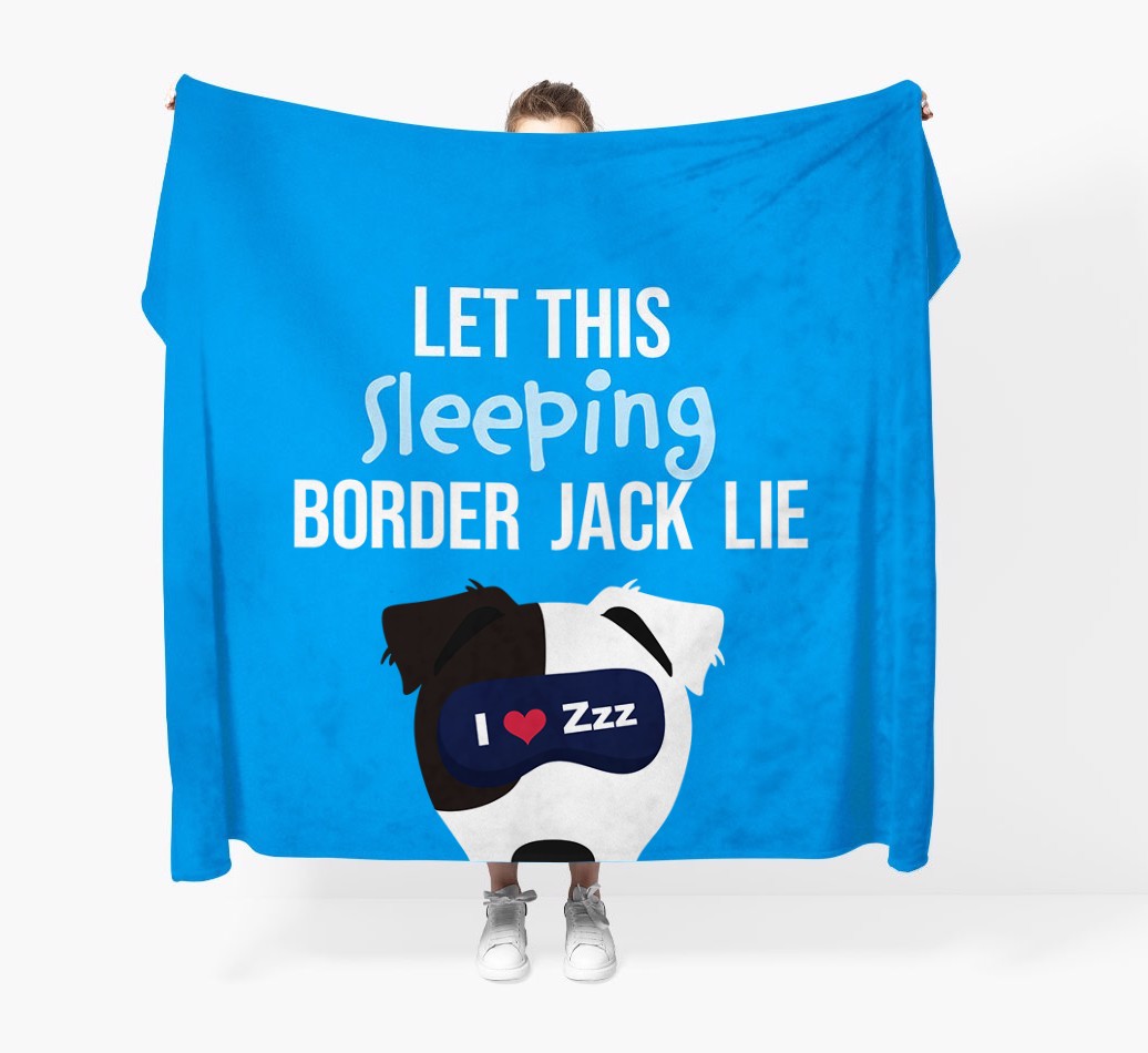 'Let that sleepy dog lie' - Personalised {breedFullName} Blanket