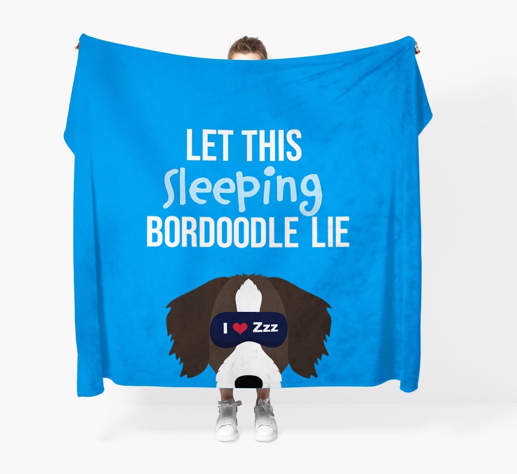 'Let that sleepy dog lie' - Personalised {breedFullName} Blanket