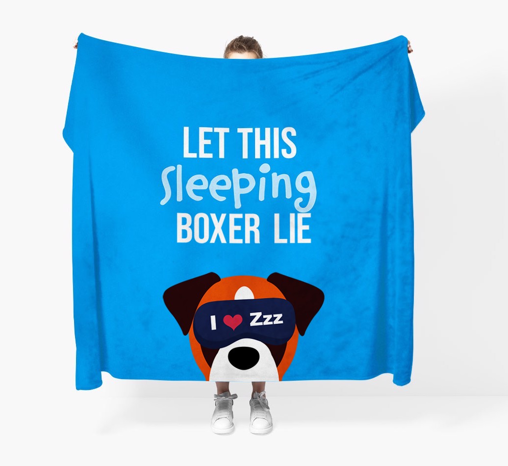'Let that sleepy dog lie' - Personalised {breedFullName} Blanket