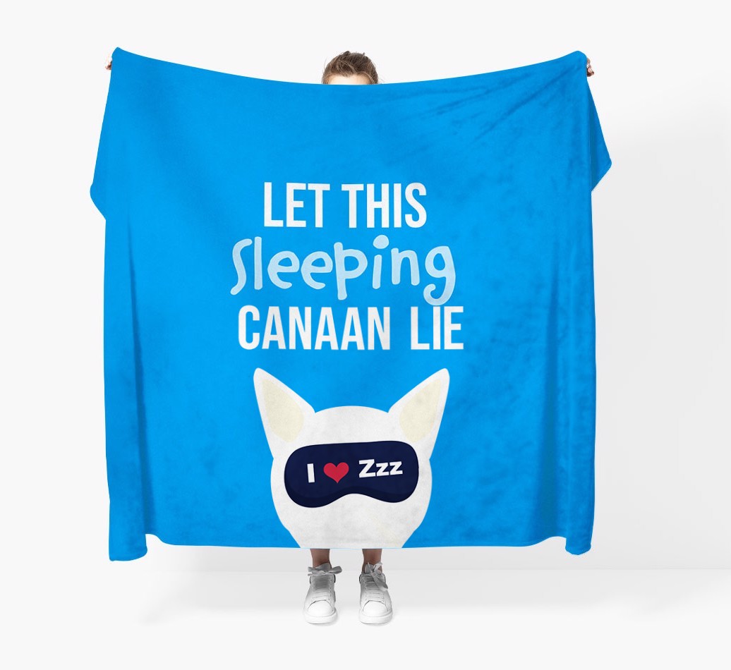 'Let that sleepy dog lie' - Personalised {breedFullName} Blanket
