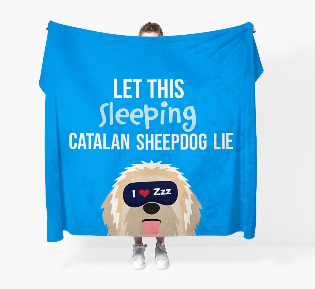 'Let that sleepy dog lie' - Personalised {breedFullName} Blanket