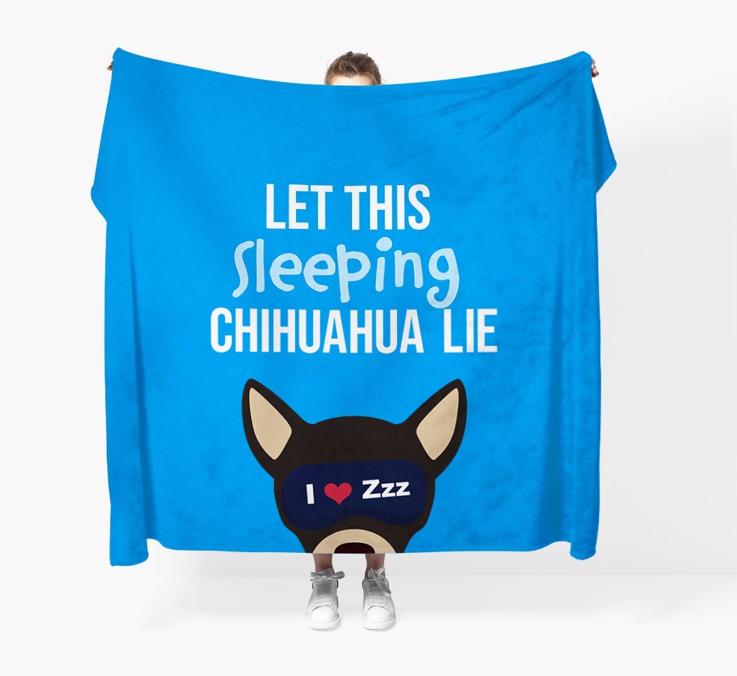 'Let that sleepy dog lie' - Personalised {breedFullName} Blanket
