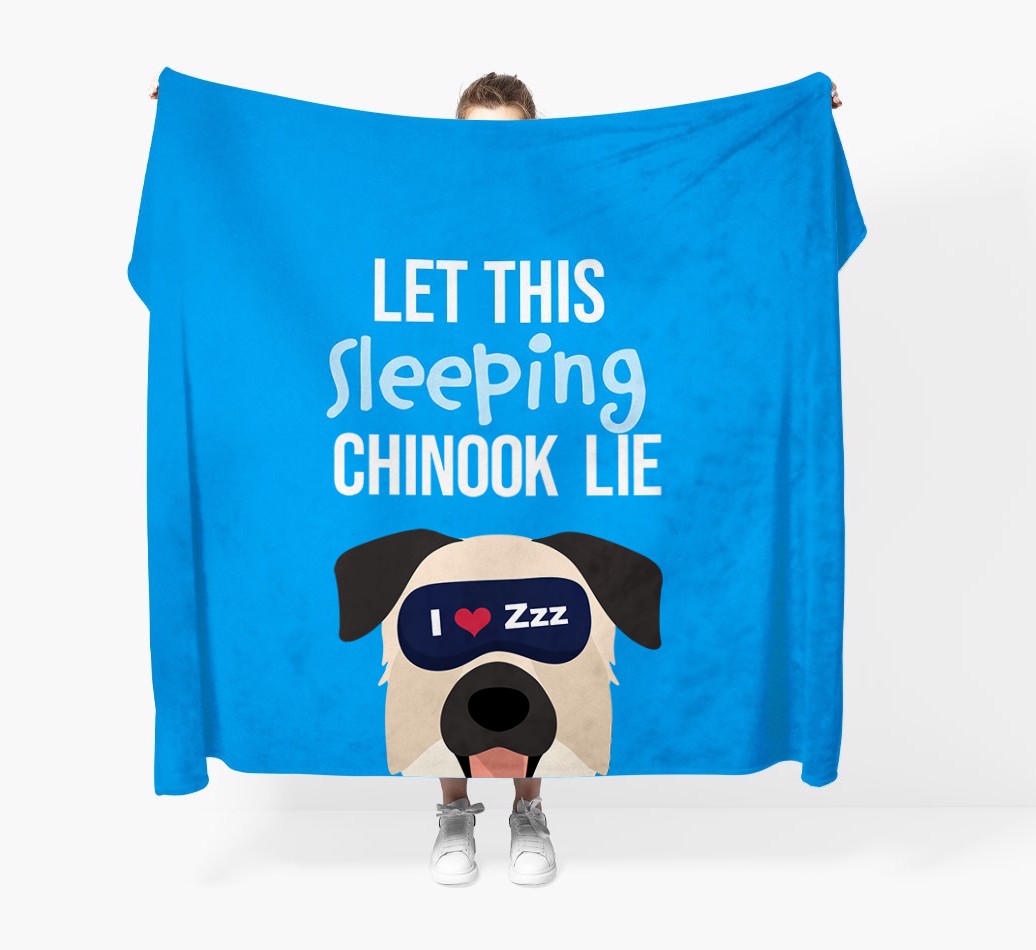 'Let that sleepy dog lie' - Personalised {breedFullName} Blanket