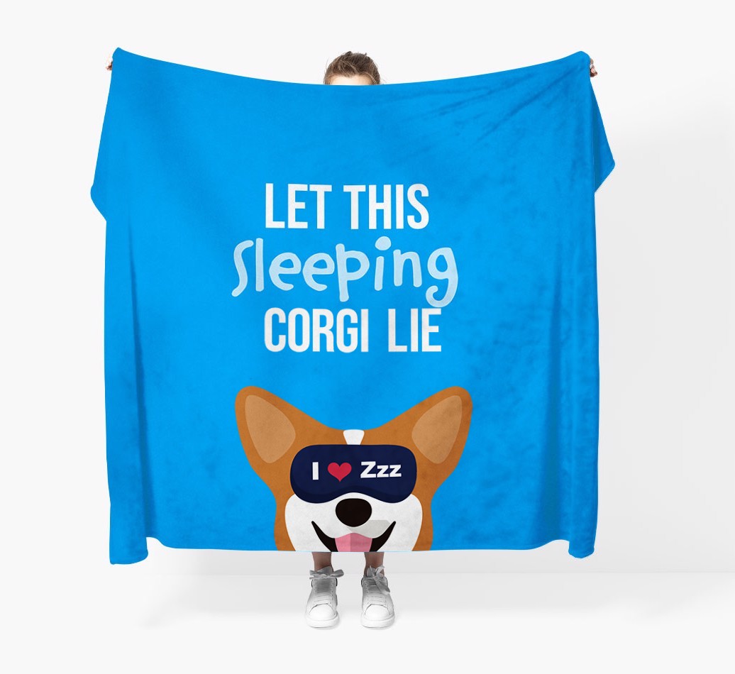 'Let that sleepy dog lie' - Personalized {breedFullName} Blanket