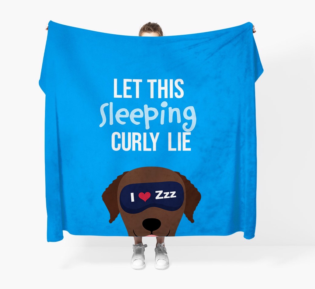 'Let that sleepy dog lie' - Personalised {breedFullName} Blanket