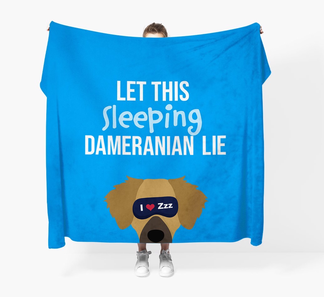 'Let that sleepy dog lie' - Personalised {breedFullName} Blanket