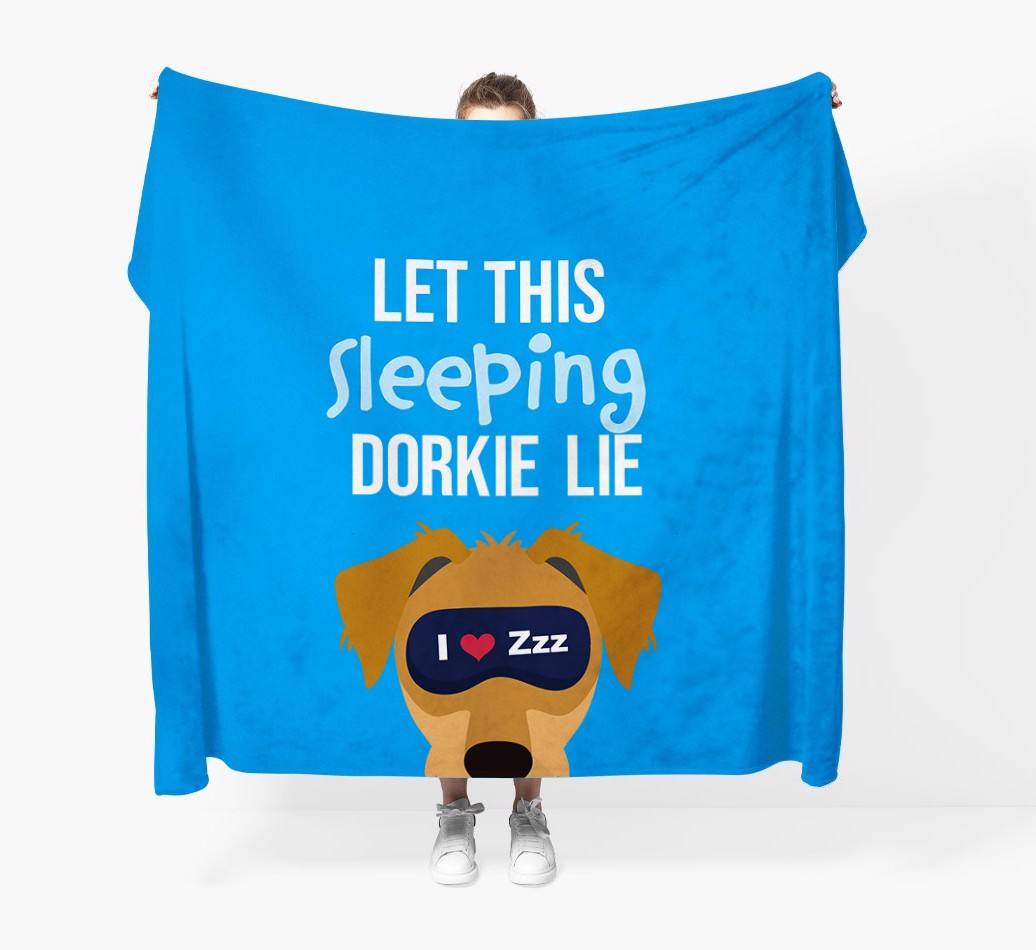 'Let that sleepy dog lie' - Personalised {breedFullName} Blanket