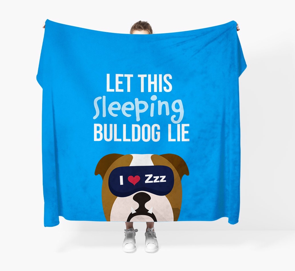 'Let that sleepy dog lie' - Personalised {breedFullName} Blanket