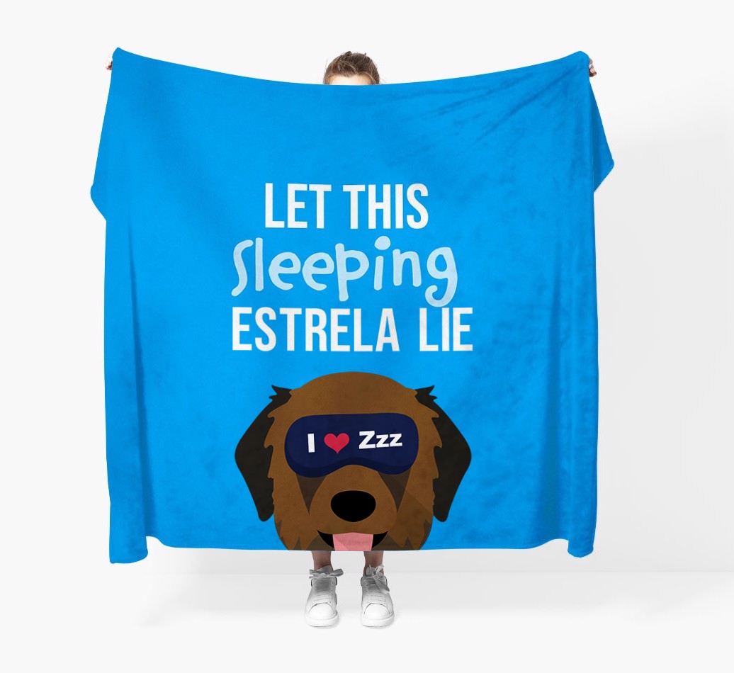 'Let that sleepy dog lie' - Personalised {breedFullName} Blanket