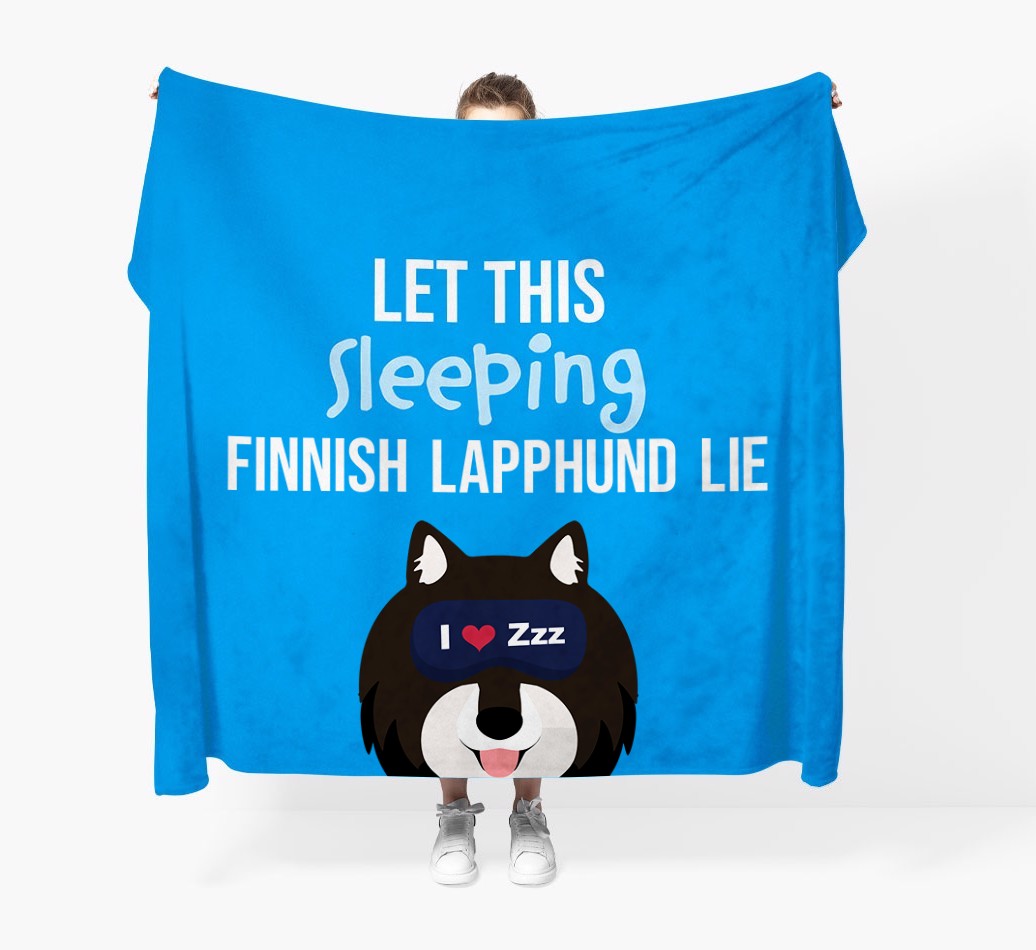 'Let that sleepy dog lie' - Personalised {breedFullName} Blanket