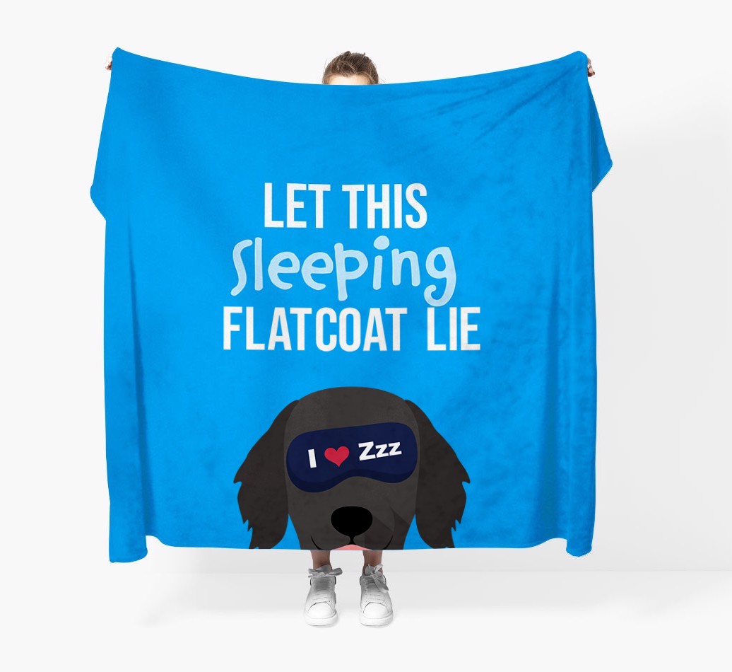 'Let that sleepy dog lie' - Personalised {breedFullName} Blanket