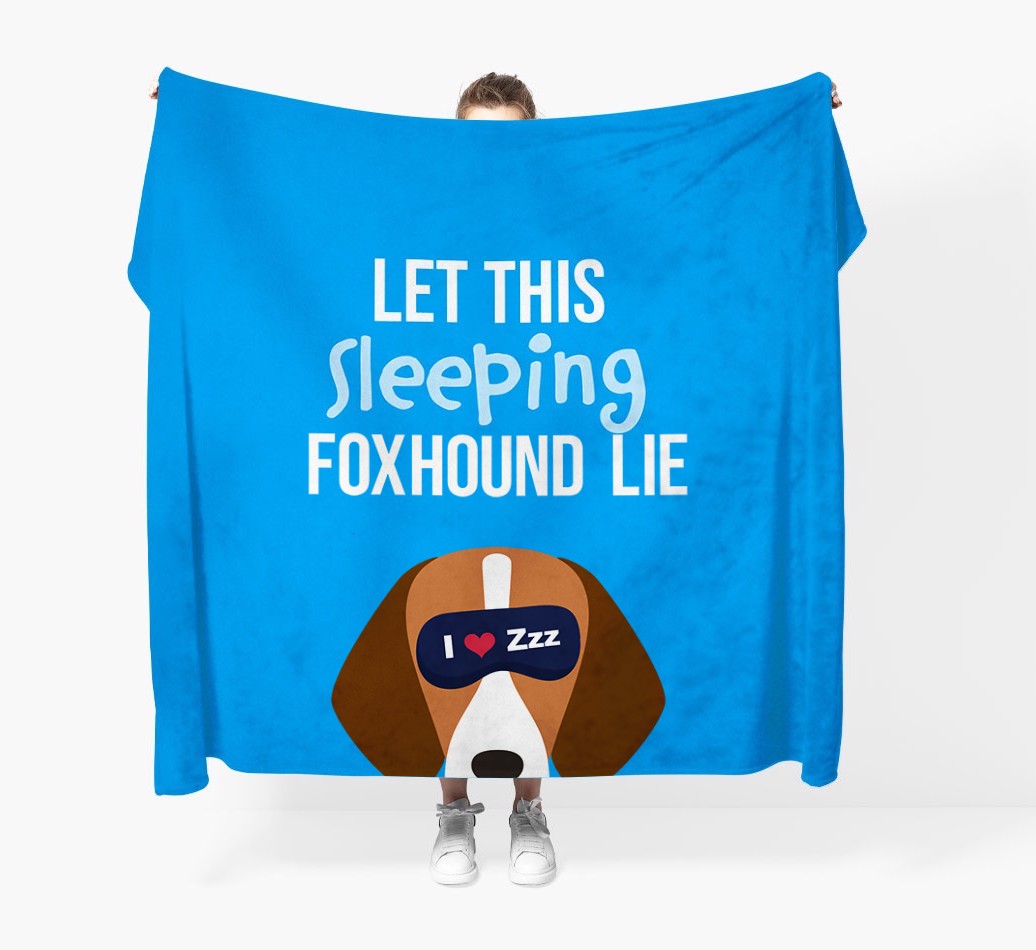 'Let that sleepy dog lie' - Personalised {breedFullName} Blanket