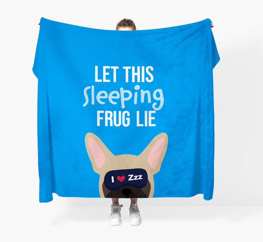 'Let that sleepy dog lie' - Personalised {breedFullName} Blanket