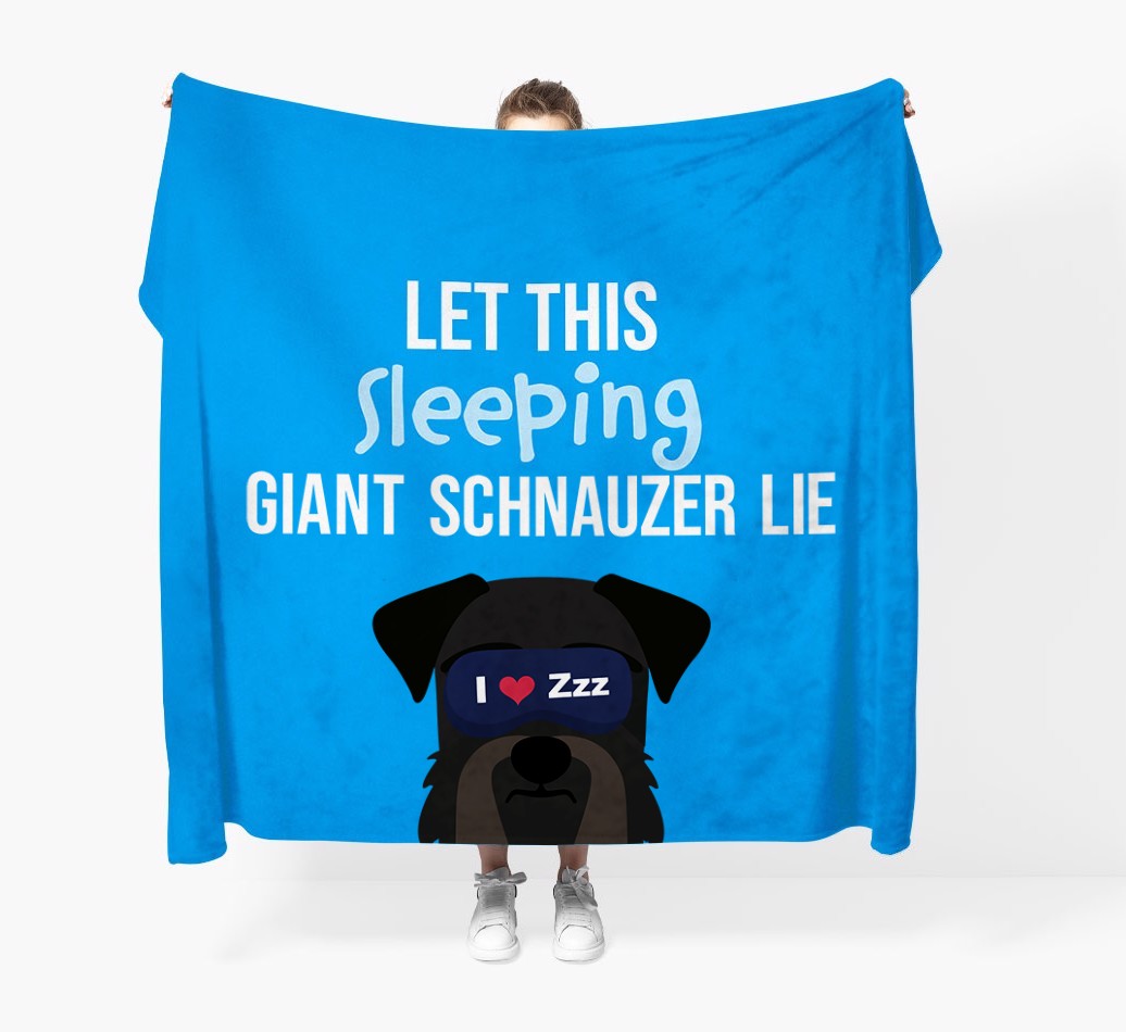'Let that sleepy dog lie' - Personalised {breedFullName} Blanket