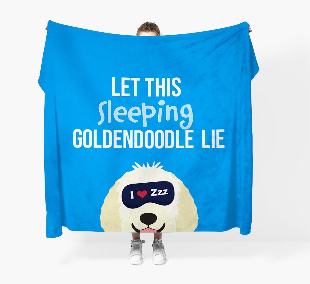 'Let that sleepy dog lie' - Personalized {breedFullName} Blanket