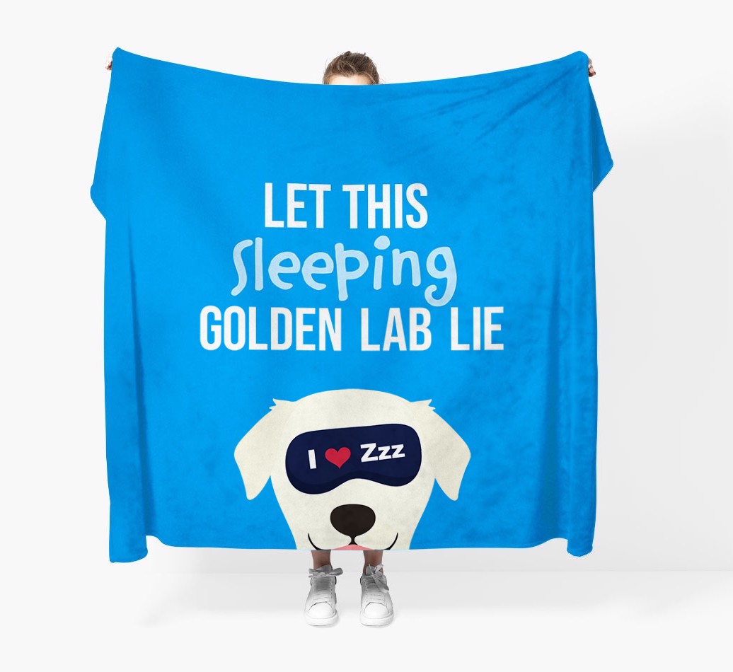 'Let that sleepy dog lie' - Personalized {breedFullName} Blanket