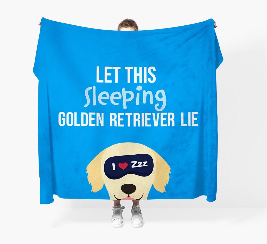 'Let that sleepy dog lie' - Personalised {breedFullName} Blanket
