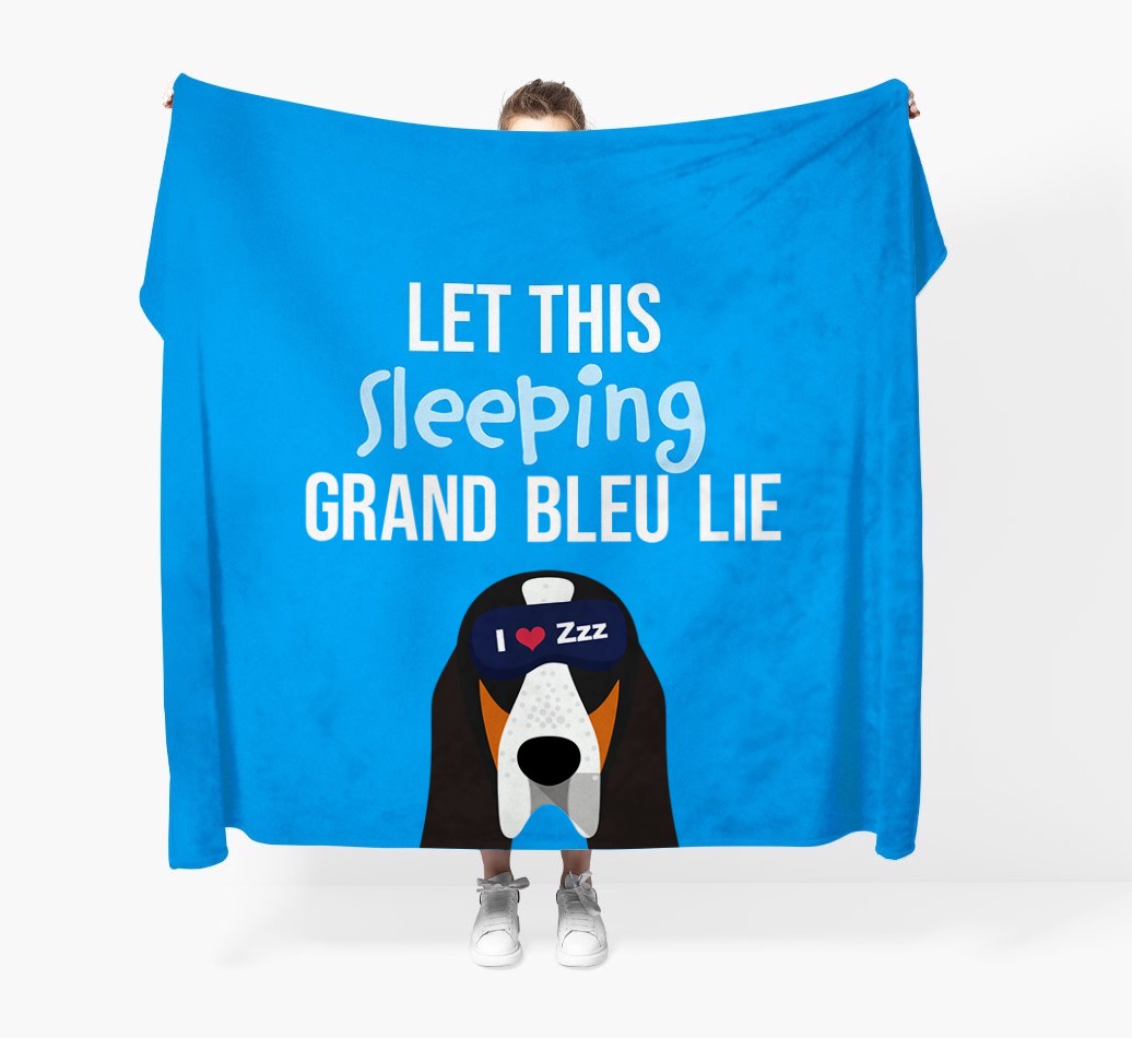 'Let that sleepy dog lie' - Personalised {breedFullName} Blanket