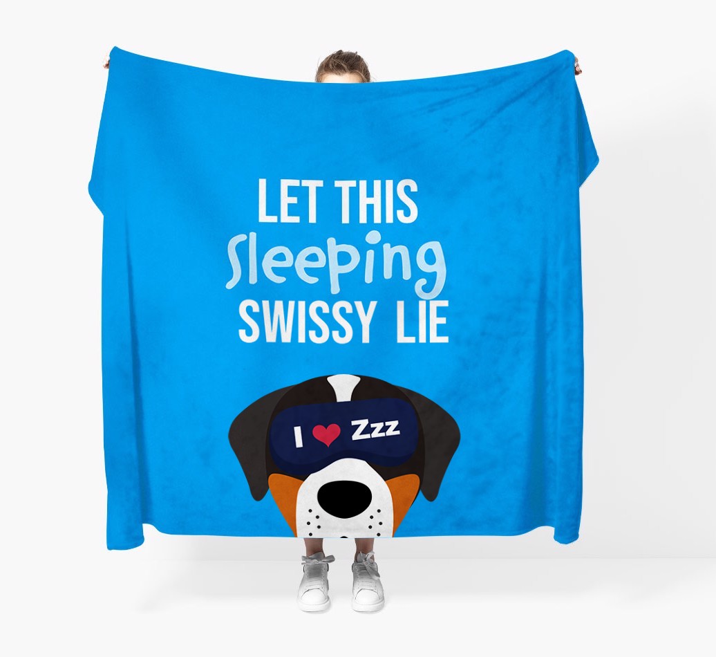 'Let that sleepy dog lie' - Personalised {breedFullName} Blanket