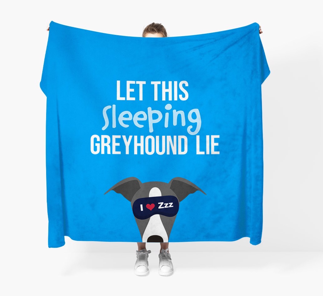 'Let that sleepy dog lie' - Personalised {breedFullName} Blanket