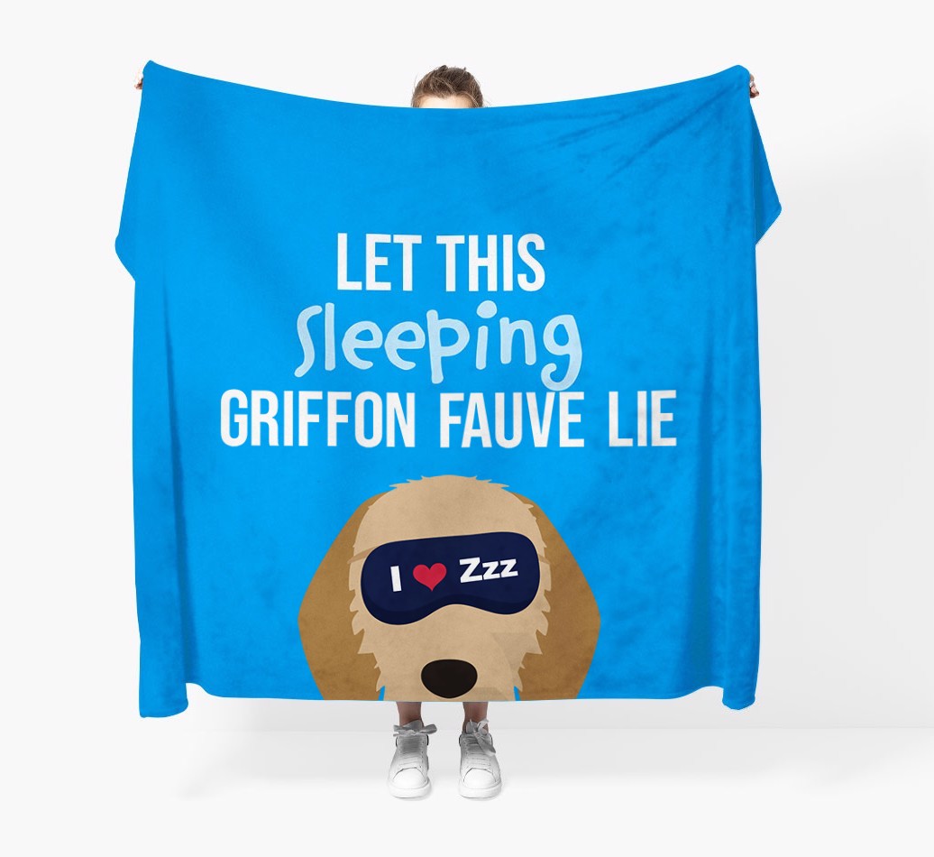'Let that sleepy dog lie' - Personalised {breedFullName} Blanket