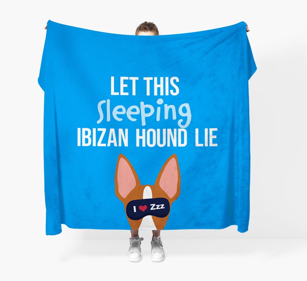 'Let that sleepy dog lie' - Personalised {breedFullName} Blanket