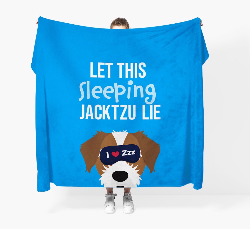 'Let that sleepy dog lie' - Personalized {breedFullName} Blanket