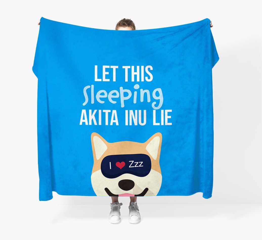 'Let that sleepy dog lie' - Personalised {breedFullName} Blanket