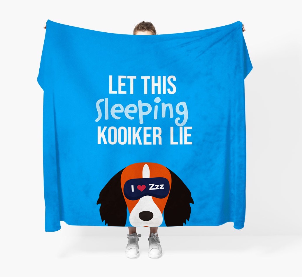 'Let that sleepy dog lie' - Personalised {breedFullName} Blanket