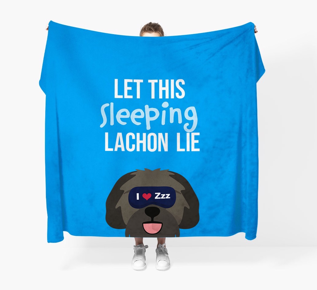 'Let that sleepy dog lie' - Personalised {breedFullName} Blanket