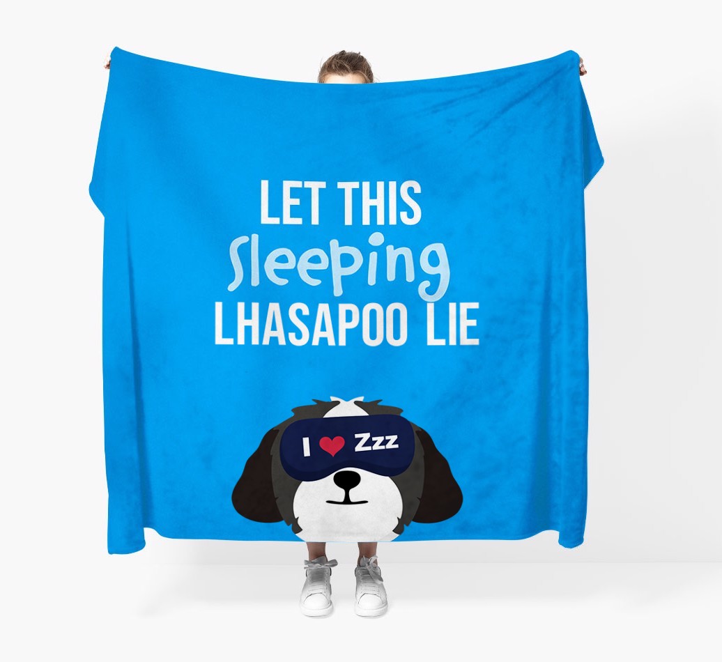 'Let that sleepy dog lie' - Personalised {breedFullName} Blanket