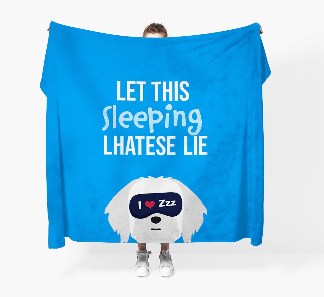 'Let that sleepy dog lie' - Personalized {breedFullName} Blanket
