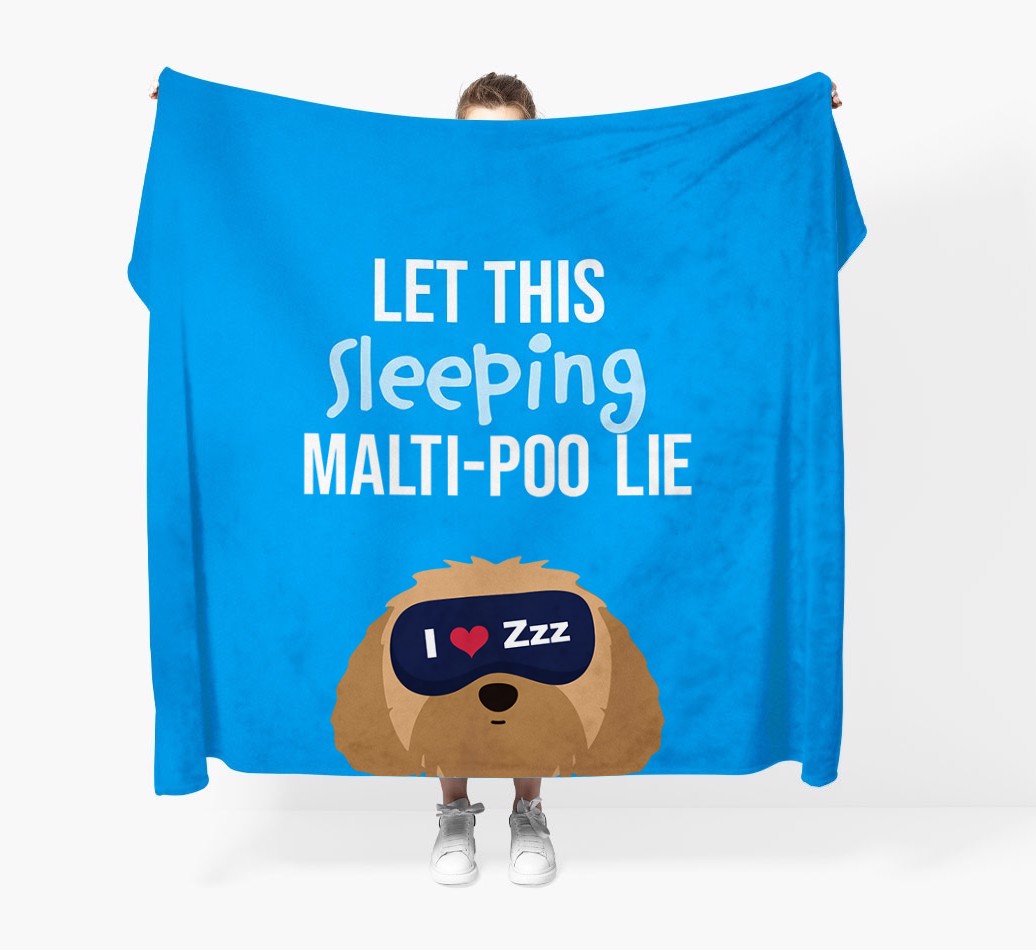 'Let that sleepy dog lie' - Personalized {breedFullName} Blanket