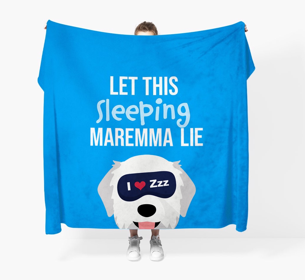 'Let that sleepy dog lie' - Personalised {breedFullName} Blanket