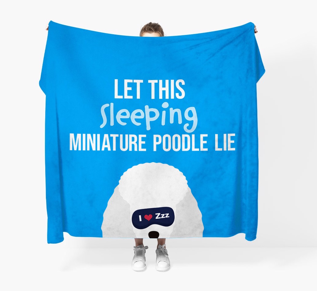 'Let that sleepy dog lie' - Personalised {breedFullName} Blanket