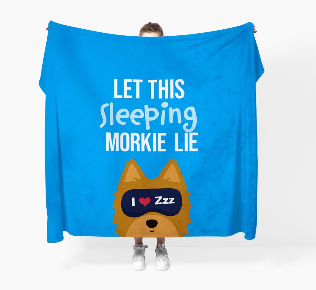 'Let that sleepy dog lie' - Personalised {breedFullName} Blanket